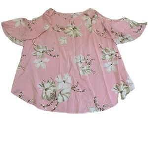 💜 Charming Rosegal Pink Floral Ruffle Camisole Top - Size 2X
